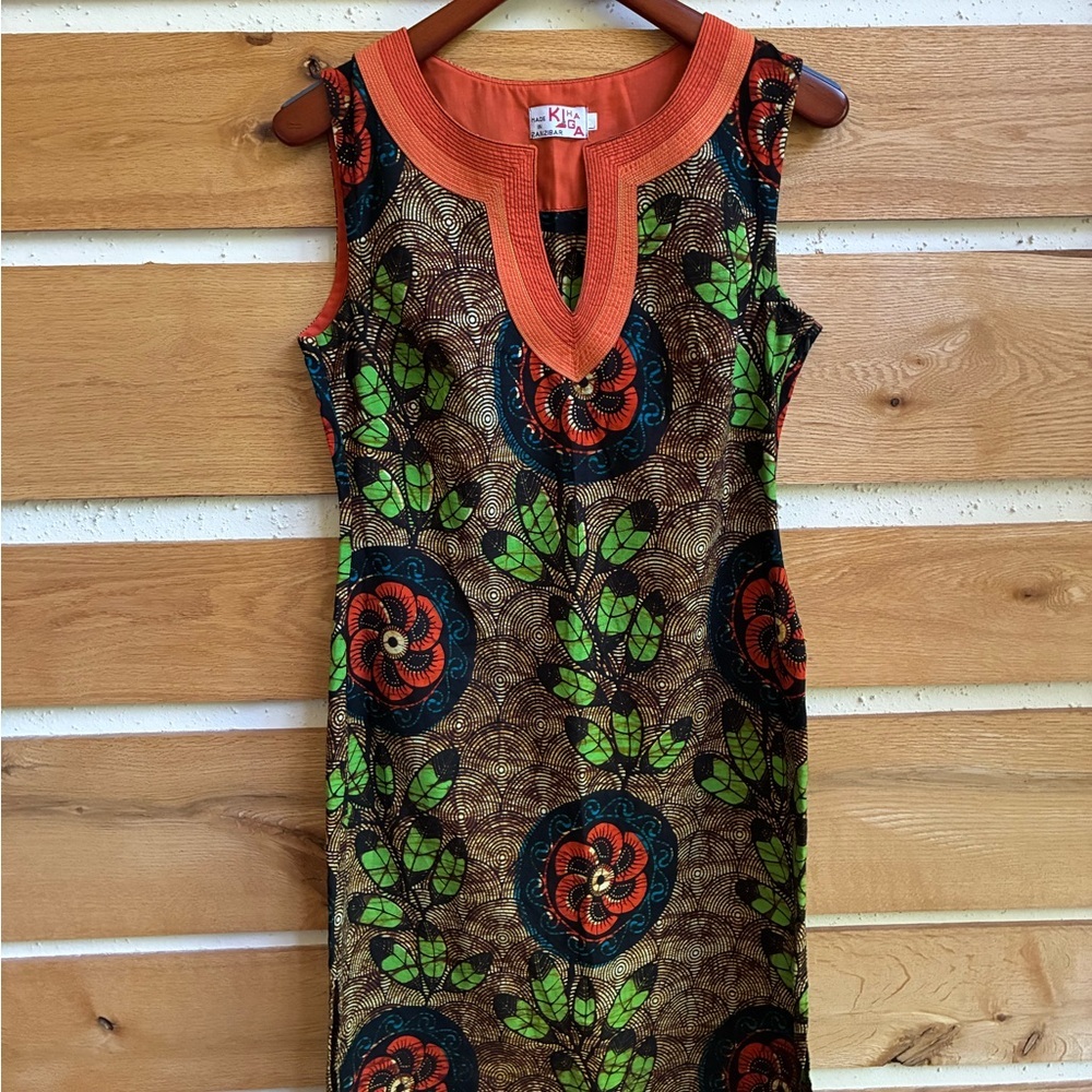 Kihaga Multicolored Sleeveless Sz. L Tunic Dress Kurta‎